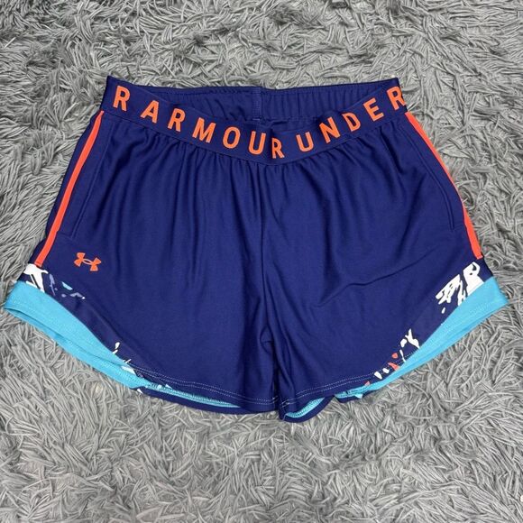 Under Armour Blue Athletic Shorts Size Small - Picture 1 of 4